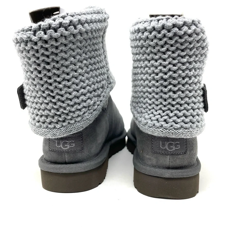 Ugg Shaina Knit Cuff Suede Body Boot Size 7 NWB